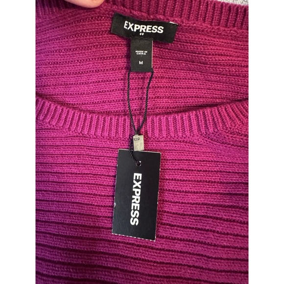 Express‎ Color Block Ribbed Sweater, Size Medium, NWT - Picture 3 of 6